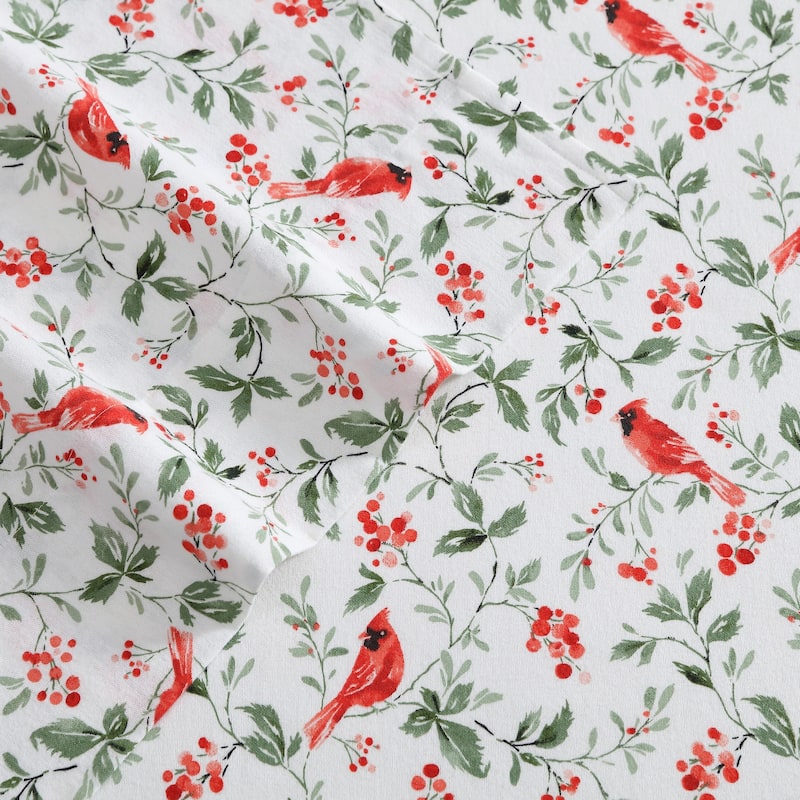 Laura Ashley Printed Cotton Flannel Sheet Set