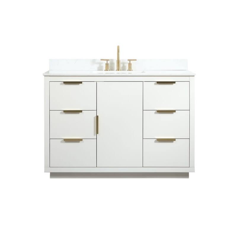 Elegant Lighting VF19448-BS Blake 48" Free Standing Single Basin - White