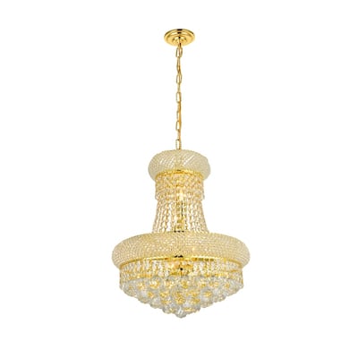 Somette Geneva 8-light Royal Cut Crystal and Gold Chandelier