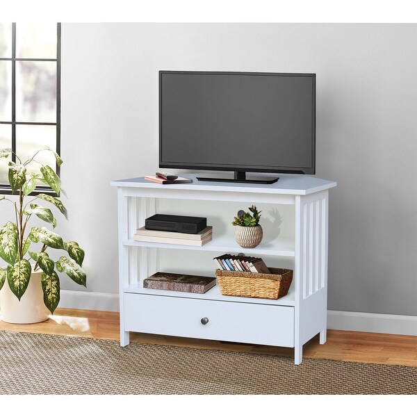 Solid Hardwood Mission Corner TV Stand. Opens flyout.