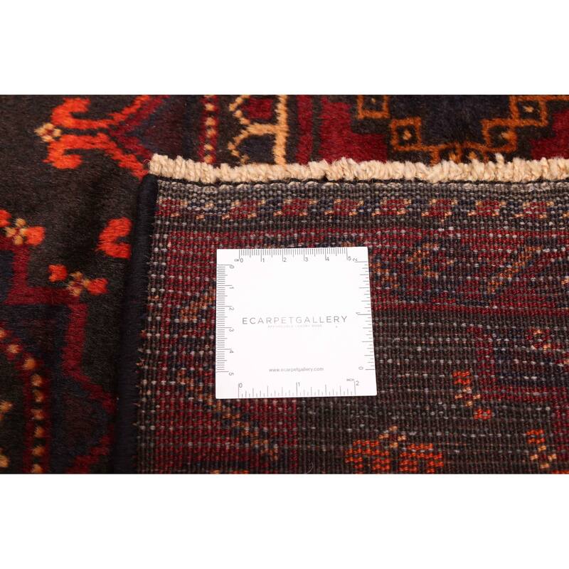 ECARPETGALLERY Hand-knotted Teimani Black, Red Wool Rug - 3'7 x 5'9