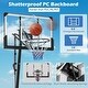 preview thumbnail 8 of 9, Goplus 4.9-10 FT Basketball Hoop System with 44 Inch Shatterproof - 48" x 28" x 96" (L x W x H)