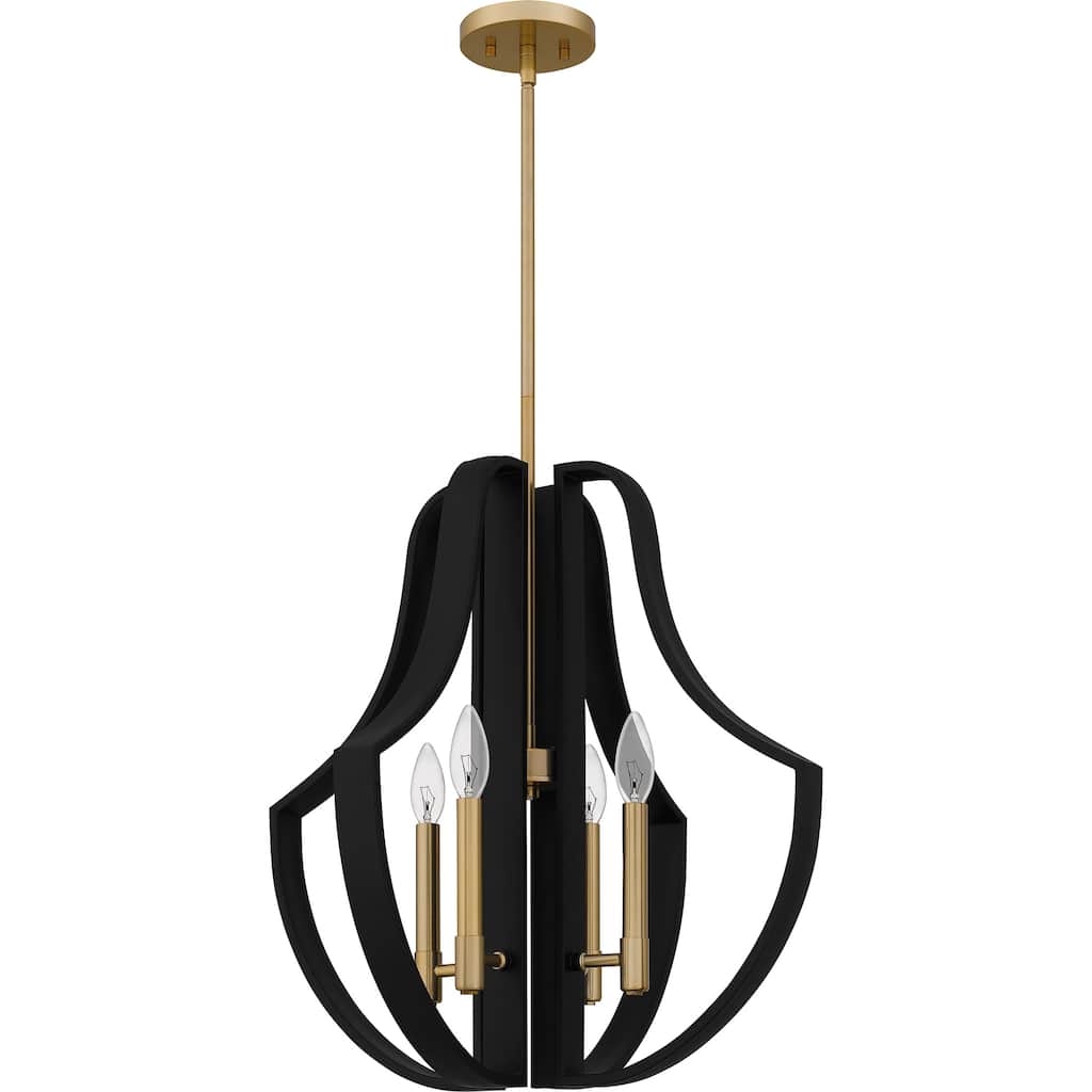 Talia 4-Light Matte Black Pendant Light