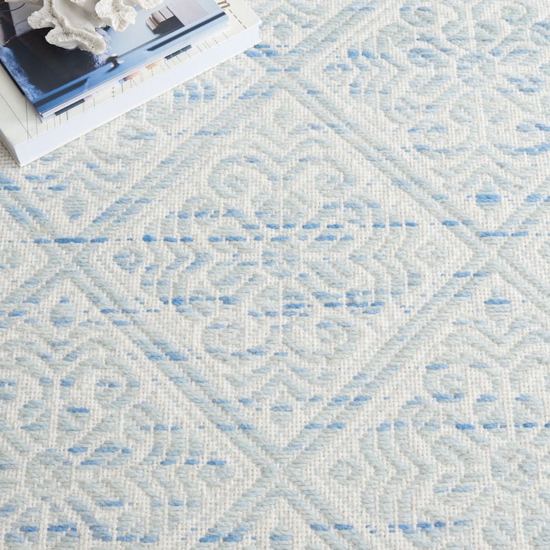 SAFAVIEH Handmade Kilim Ozgen Trellis Tassel Wool Rug