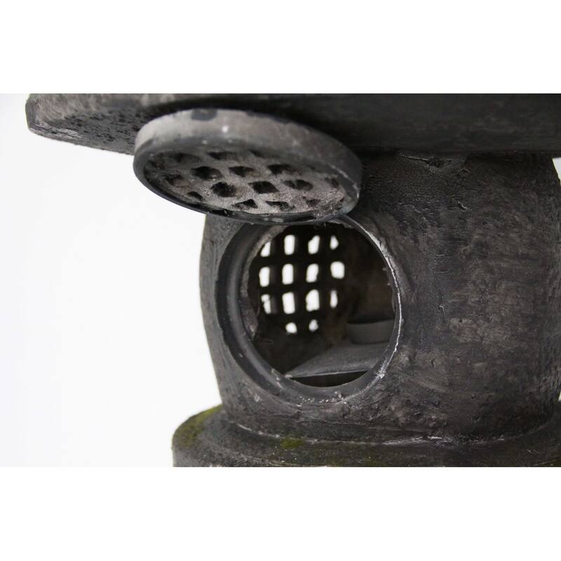 25" Stone Multi Purpose Pagoda Lantern with Magnetic Door