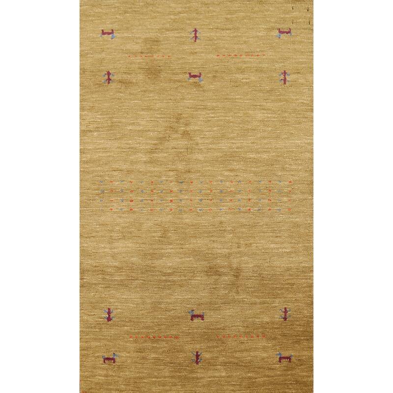 Animals Tribal Gabbeh Indian Accent Rug Handmade Modern Wool Carpet - 3'0"x 5'3"
