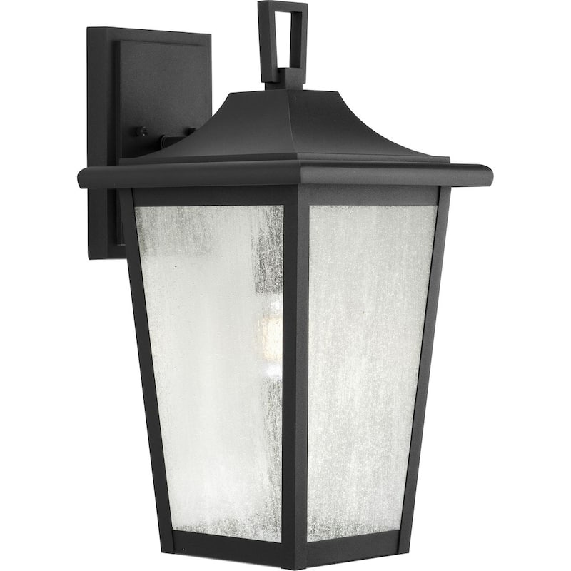 Padgett Collection One-Light Textured Black Outdoor Wall Lantern - 10 in x 11.75 in x 18.87 in
