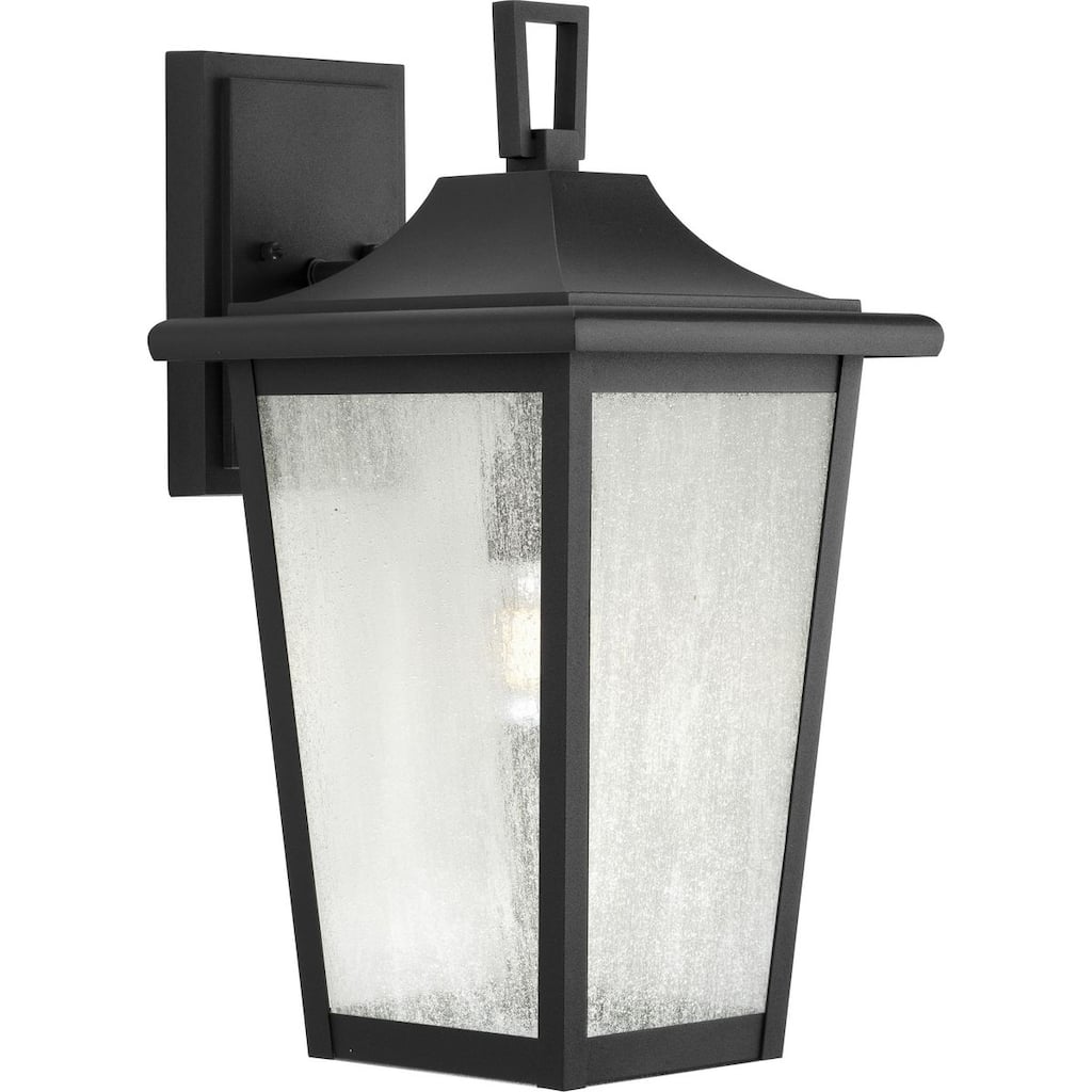 Padgett Collection One-Light Textured Black Outdoor Wall Lantern - 10 in x 11.75 in x 18.87 in
