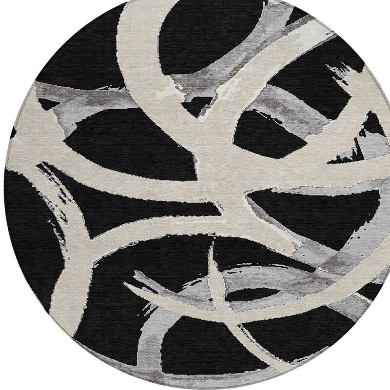 HomeRoots Abstract Transitional Rectangle Outdoor Rug