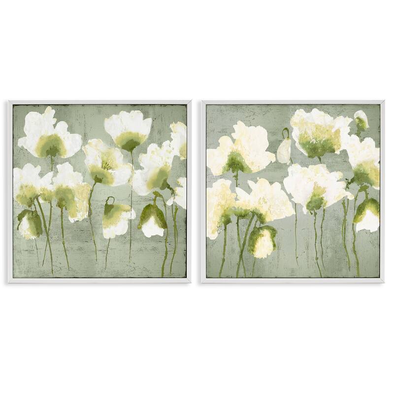 Stupell Charming White Blooms Framed Giclee Art Design By Vanessa Austin (Set of 2) - 17 x 17 - White