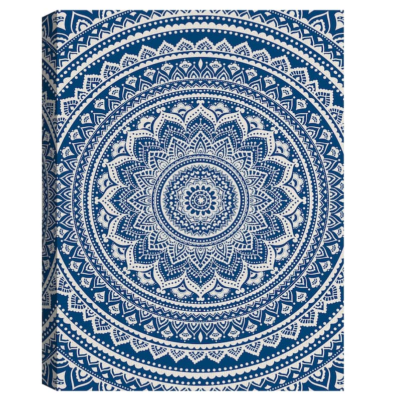 Medallion in Blue by Belle Maison Canvas Art Print