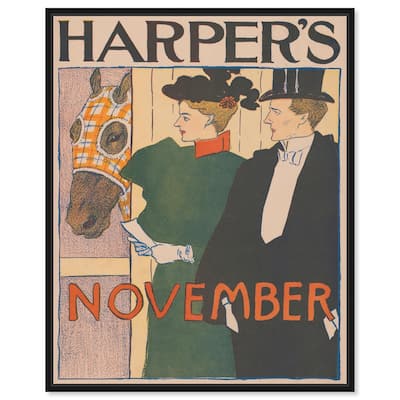 Harpers November 1895 Canvas by Art Remedy