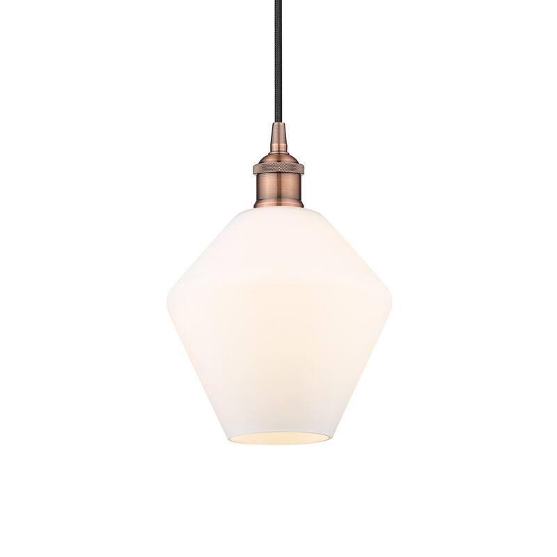 Innovations Lighting 616-1P-11-8 Cindyrella Pendant Cindyrella 8" Wide - Antique Copper / Cased Matte White