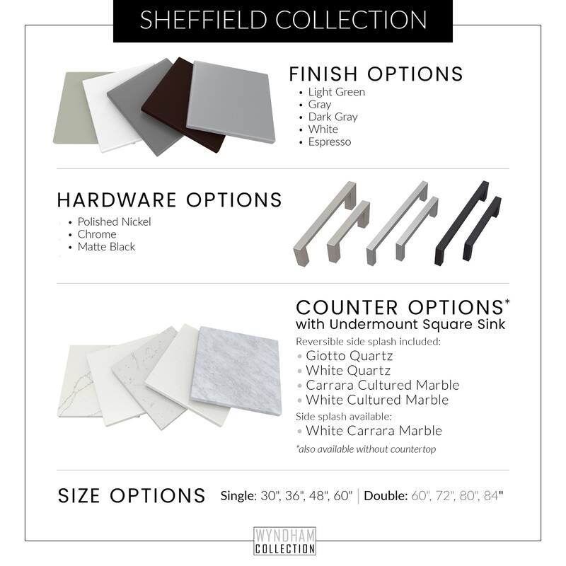 Wyndham Collection WC-1414-36-SGL-UM-VAN Sheffield 35" Single