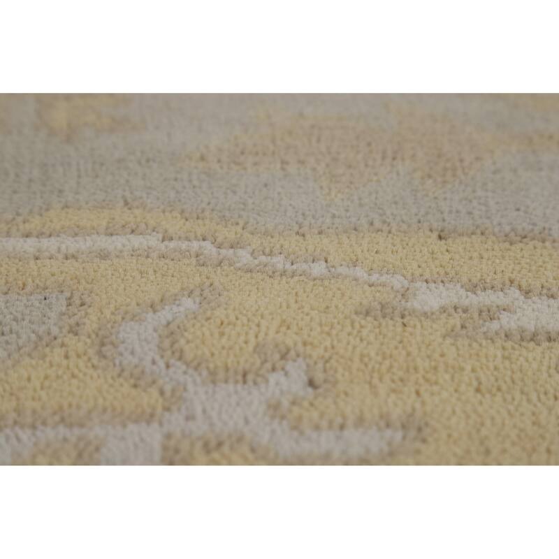 Earth Tone Oushak Indian Area Rug Handmade Living Room Wool Carpet - 8'1"x 9'10"
