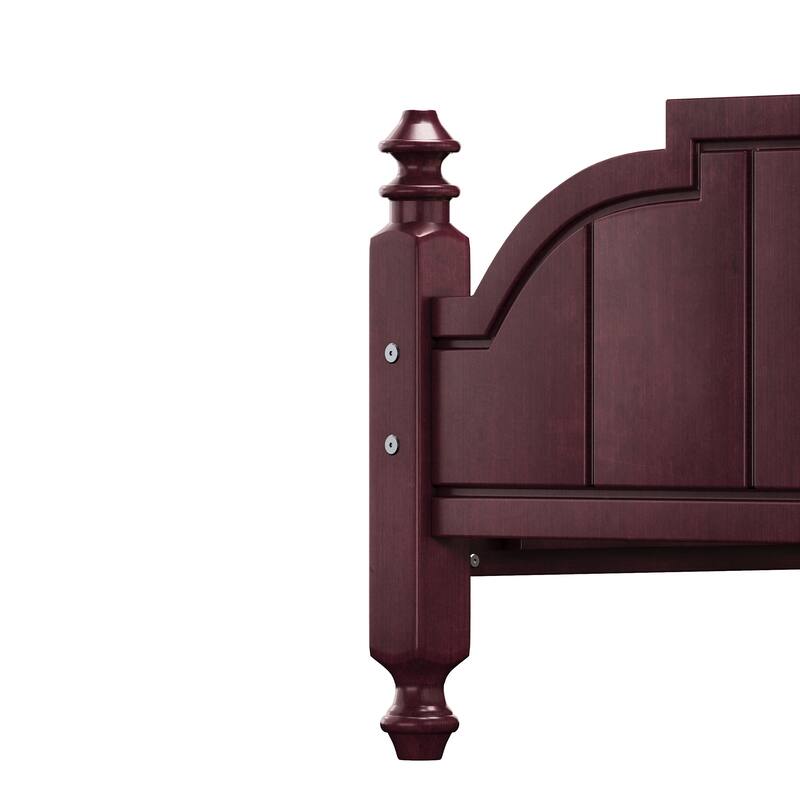 Full Size Wooden Platform Bed with Headboard Slats Support and No Box Spring Required