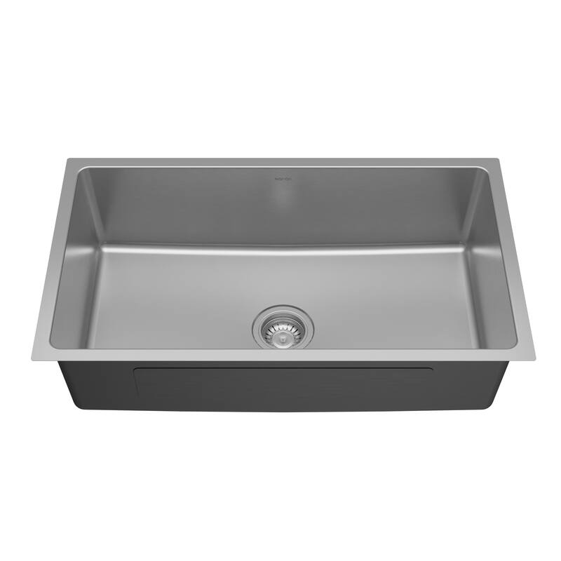 Karran Lansen 32" Undermount 18 Gauge Single Bowl Stainless Steel Sink with Accessories - Stainless Steel