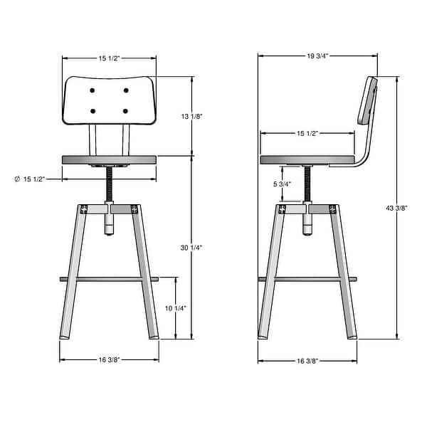 Amisco Woodland Adjustable Stool