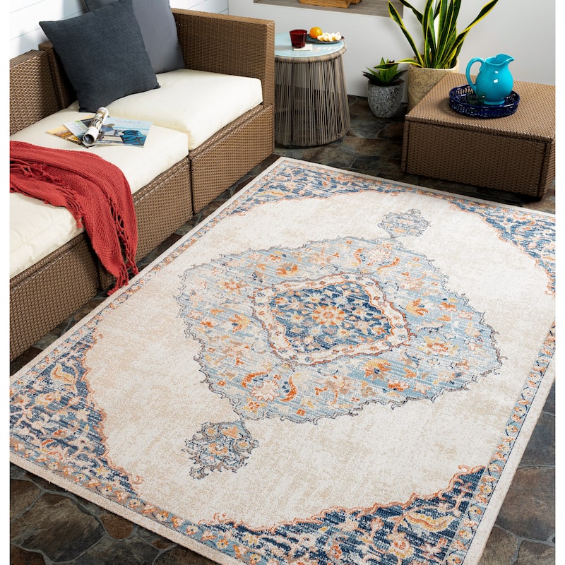 Livabliss Grania Indoor/ Outdoor Distressed Persian Area Rug