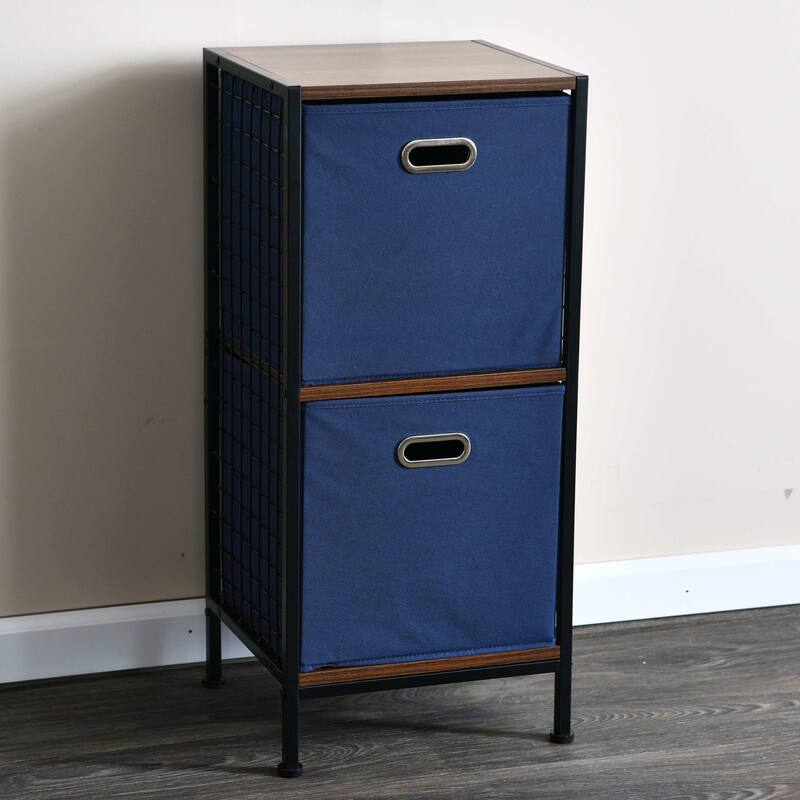 Household Essentials Fabric Storage Bins, Set of 2