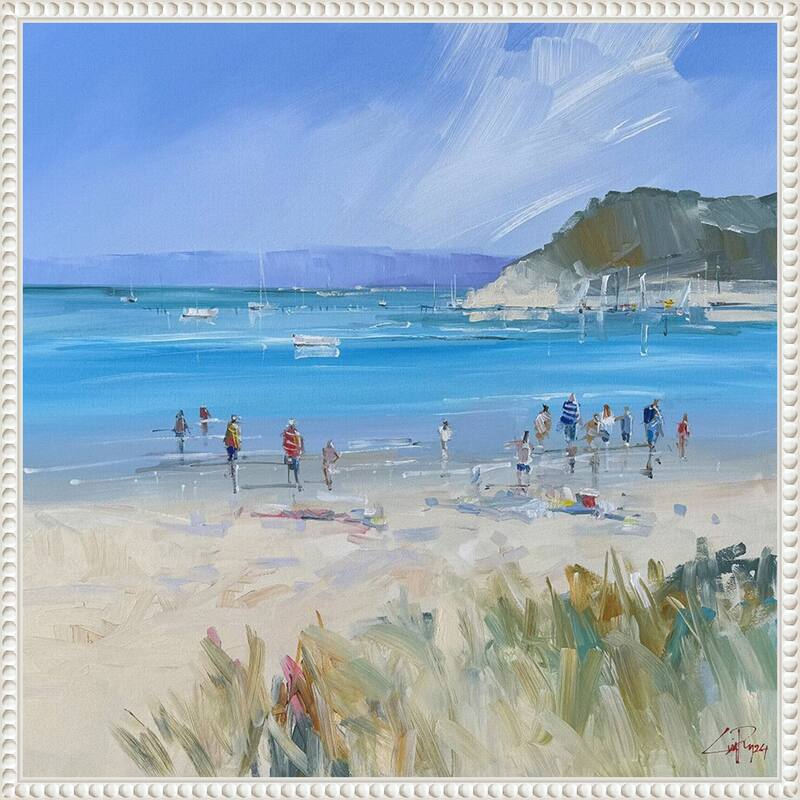Sorrento Beach by Craig Trewin Penny Framed Canvas Wall Art Print