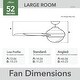 preview thumbnail 7 of 16, Hunter Erling Ceiling Fan with LED Light Kit and Pull Chain - Modern Rustic, Transitional