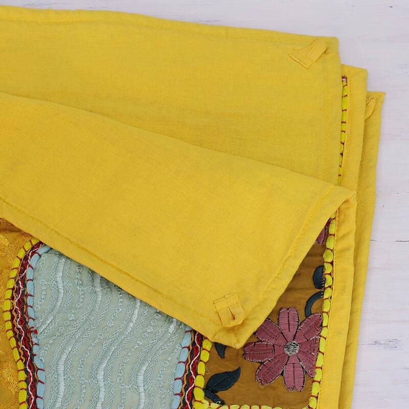 Handmade Fabulous Elephant Patchwork wall hanging (India)