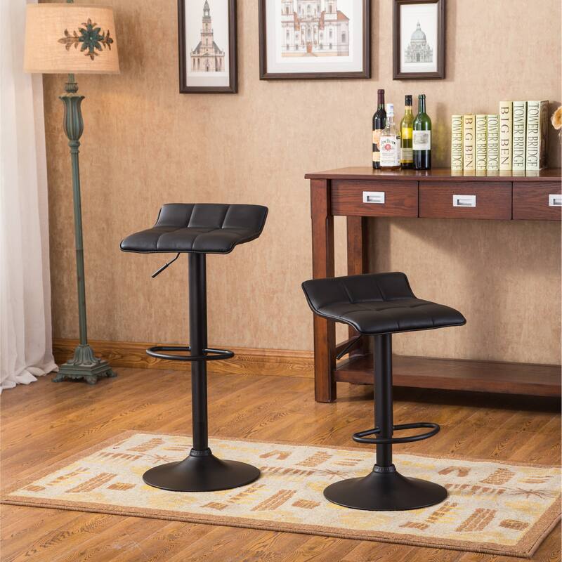 Modern 3-Piece Dining Set with Adjustable Height Bar Table & 2 Swivel Stools