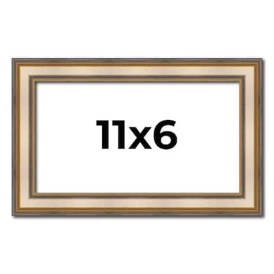 11x6 Frame Gold Solid Wood Shadow Box Width 1.5 Inches | Interior Frame Depth 2 3/8 Inches