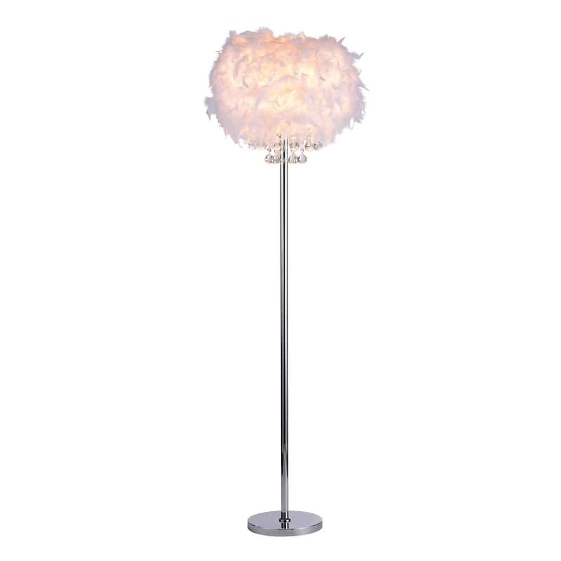 Mirjam Chrome Crystal 1 light Fancy Shade Floor Lamp