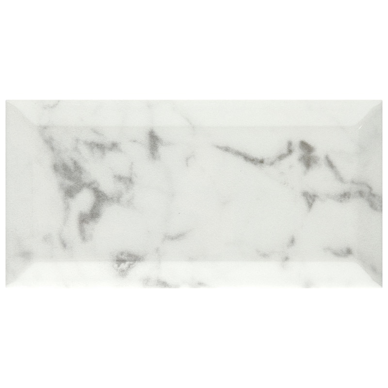 Merola Tile Classico Carrara Glossy Metro 3" x 6" Ceramic Wall Tile - Case (44 Tiles)