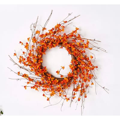 20" Bittersweet Wreath on Natural Twig Base