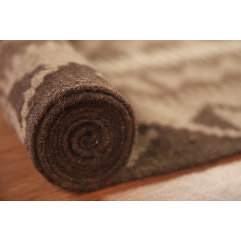 Reversible Kilim Rug Hand-woven Oriental Wool Carpet - 6'7" x 9'6"