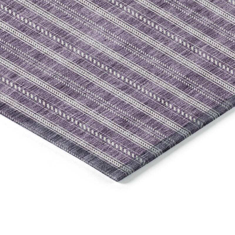 Machine Washable Indoor/ Outdoor Chantille Stripe Twist Rug