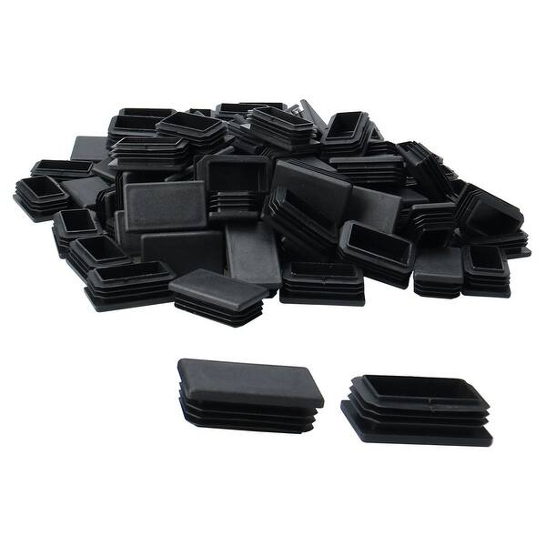 Shop 100pcs 50 X 30mm Plastic Rectangle Ribbed Tube Insert End