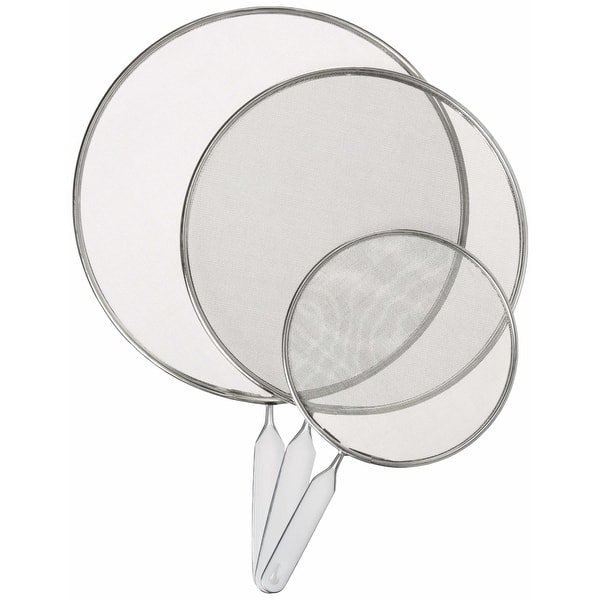 While Splatter Home Basics Metal Splatter Screen Set of 3 Prevents Oil Splatters While ...