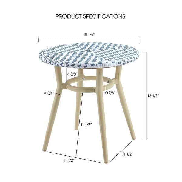 dimension image slide 0 of 2, Contemporary Aluminum 3-piece Kid's Patio Outdoor Table and Chair Set by Furniture of America