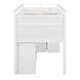 preview thumbnail 9 of 7, White Pine Wood Twin Size Loft Bed with Rolling Cabinet
