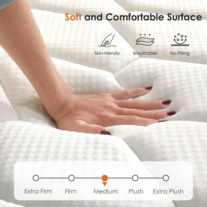 SogesSleep 10 Inch Hybrid Mattress in a Box with Memory Foam Ergonomic Design
