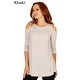 Simply Ravishing Women's Cold Shoulder Flare 3/4 Sleeve Blouse Top Tunic Shirt (Size: S-5X) - Thumbnail 25
