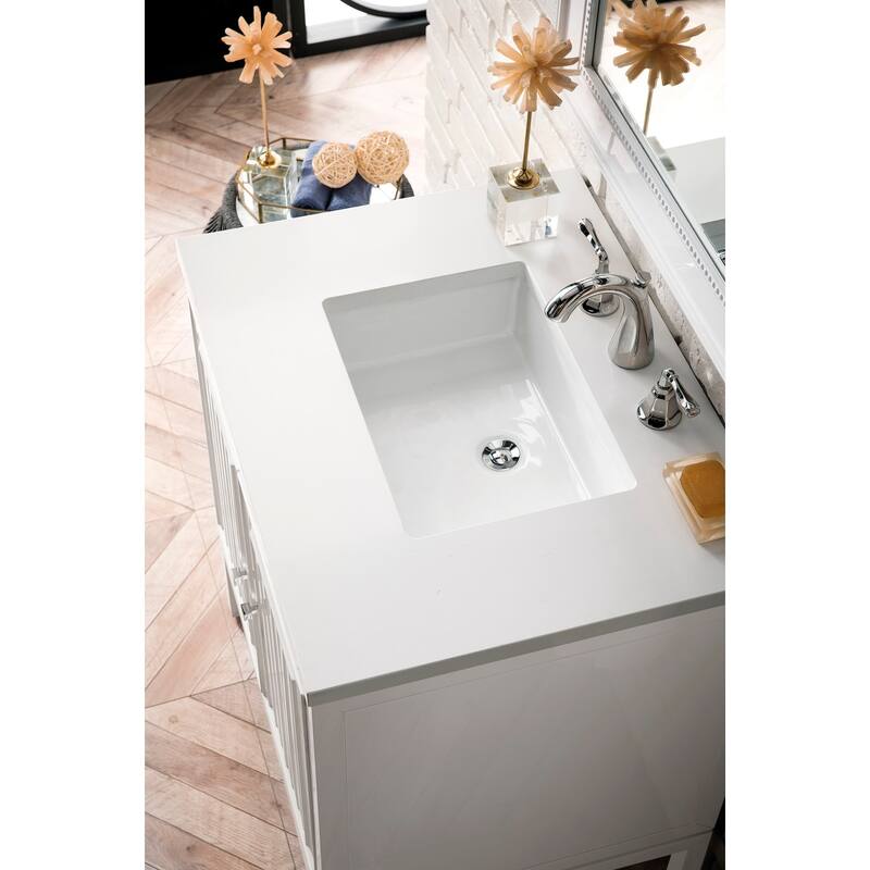 James Martin Vanities E645-V30-3WZ Athens 30" Free Standing Single