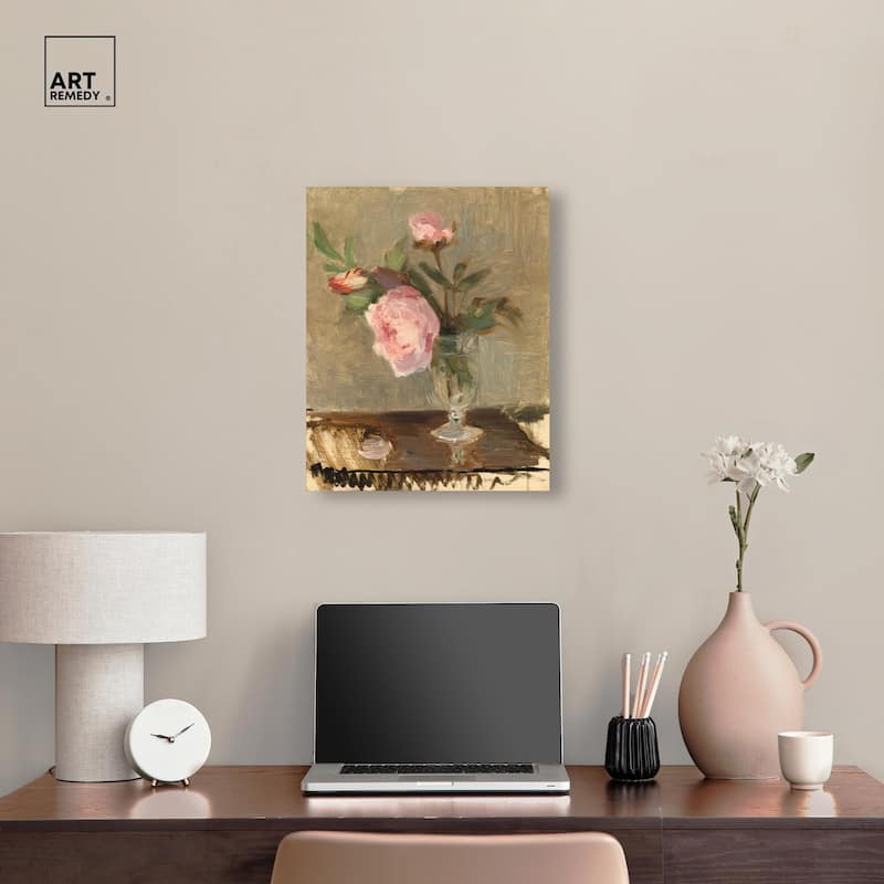 Moristot Peony Canvas by Art Remedy, Gallery Wrapped