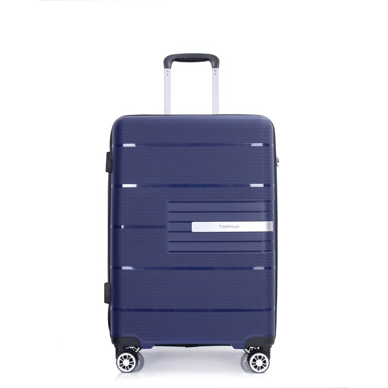 3 Piece Luggage Set, Lightweight 100% PP Material with TSA Lock, 360° Spinner Wheels and Ergonomic Handle