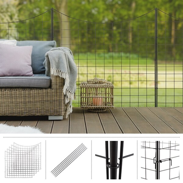 Garden Fence - 39-Inch-Tall No Dig Decorative Wire Fencing