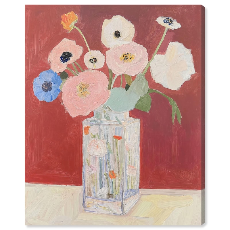 Anemones in a Vase I Canvas by Art Remedy, Gallery Wrapped - 36" x 45"