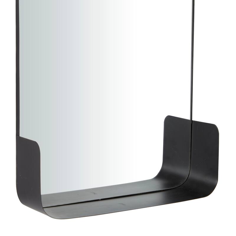 CosmoLiving by Cosmopolitan Metal 1 Shelf Wall Mirror - Black or Gold