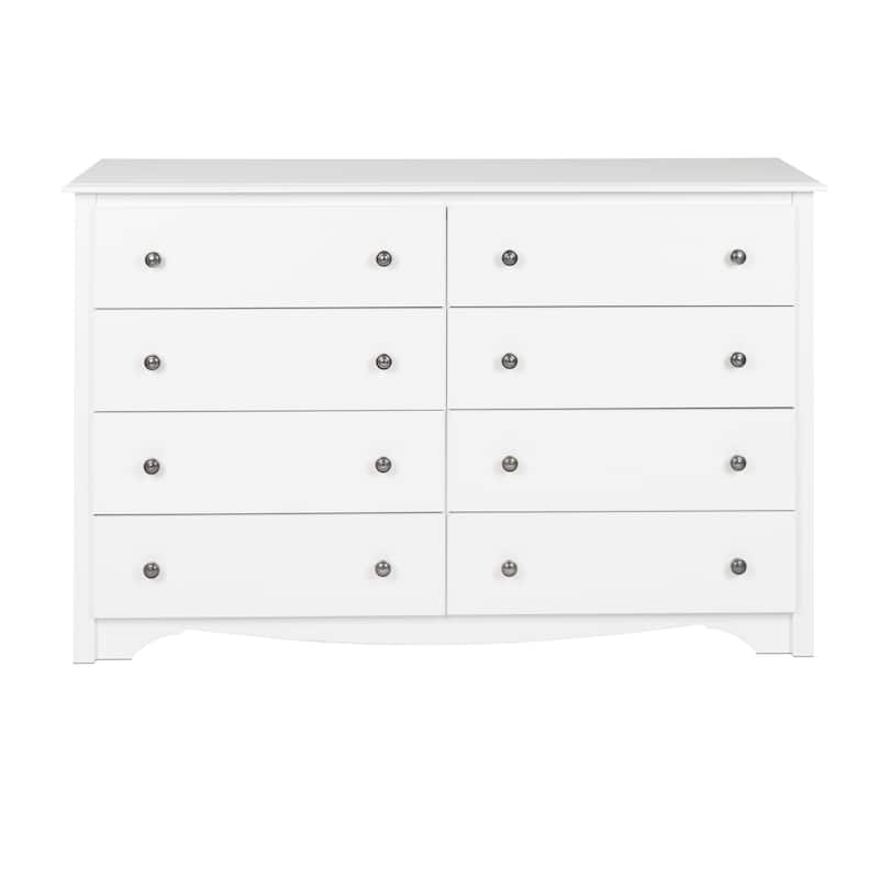 Prepac Sonoma 8 Drawer Double Dresser for Bedroom, Wide Chest of Drawers, Traditional Bedroom Furniture