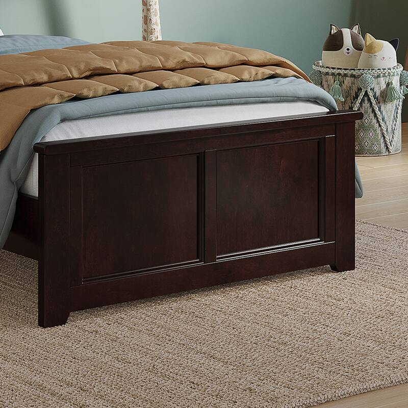 Charlotte Solid Wood Low Profile Platform Bed with Matching Footboard