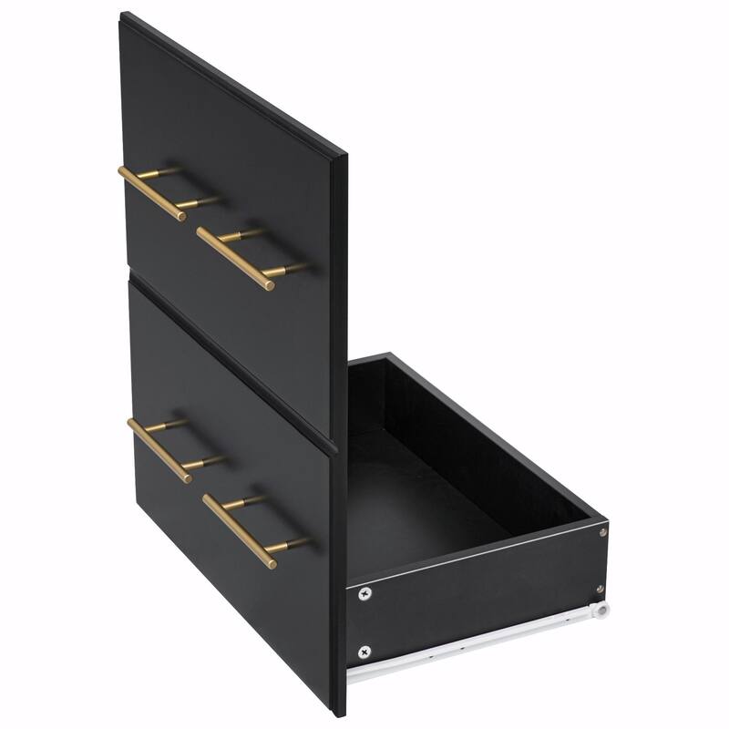 Kitchen Island with 6 Drawers, Pull-Out Trash Can Storage