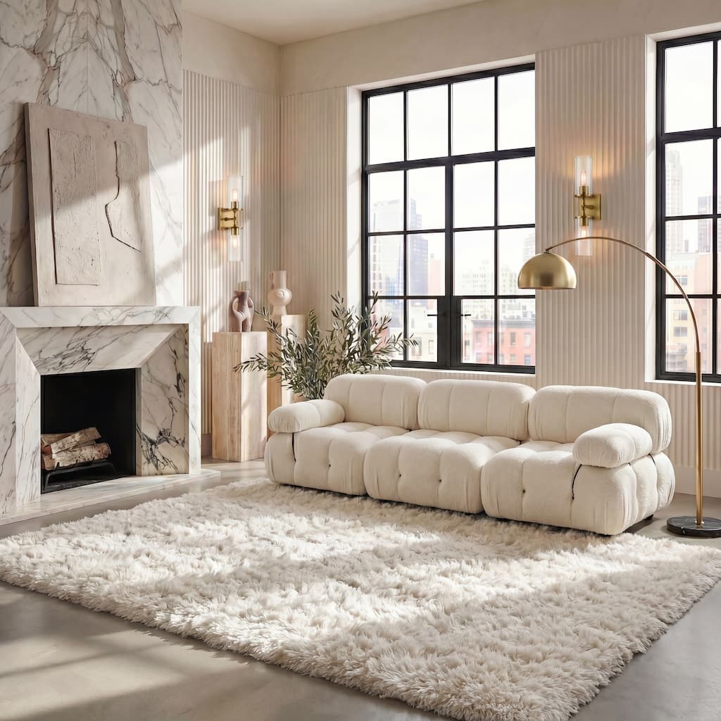 SAFAVIEH Bahija Rudina Luxe Shaggy 3 inch-thick Area Rug